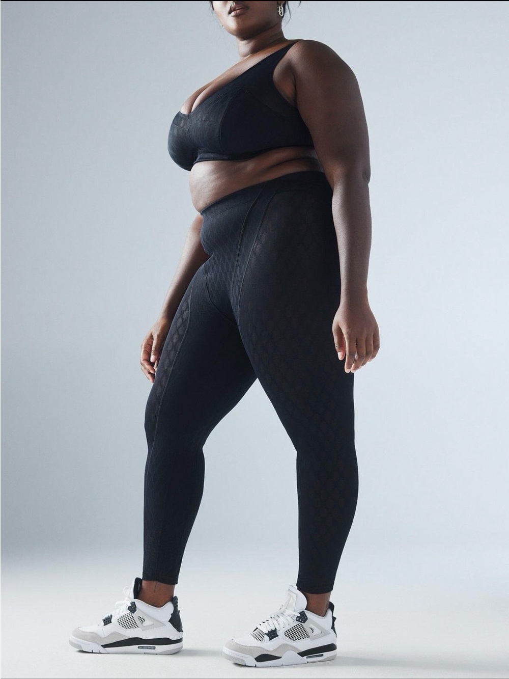 Savage X Fenty Peak Performance High-Waist Mesh Leggings Black 3X